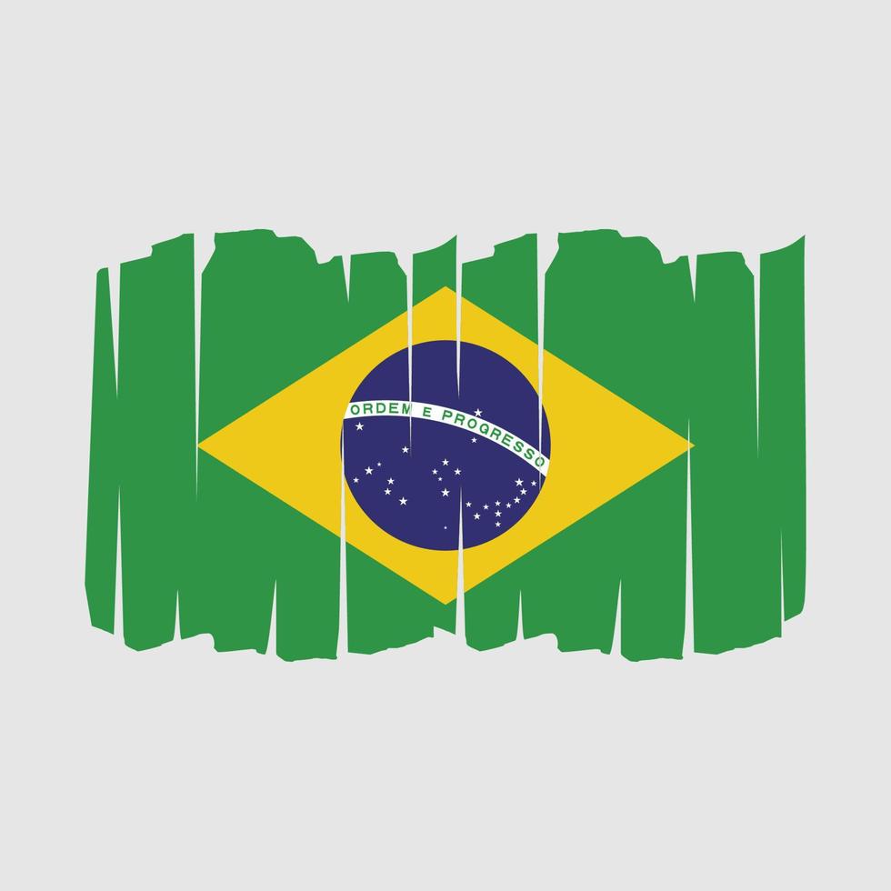 braziliaanse vlag borstel vector