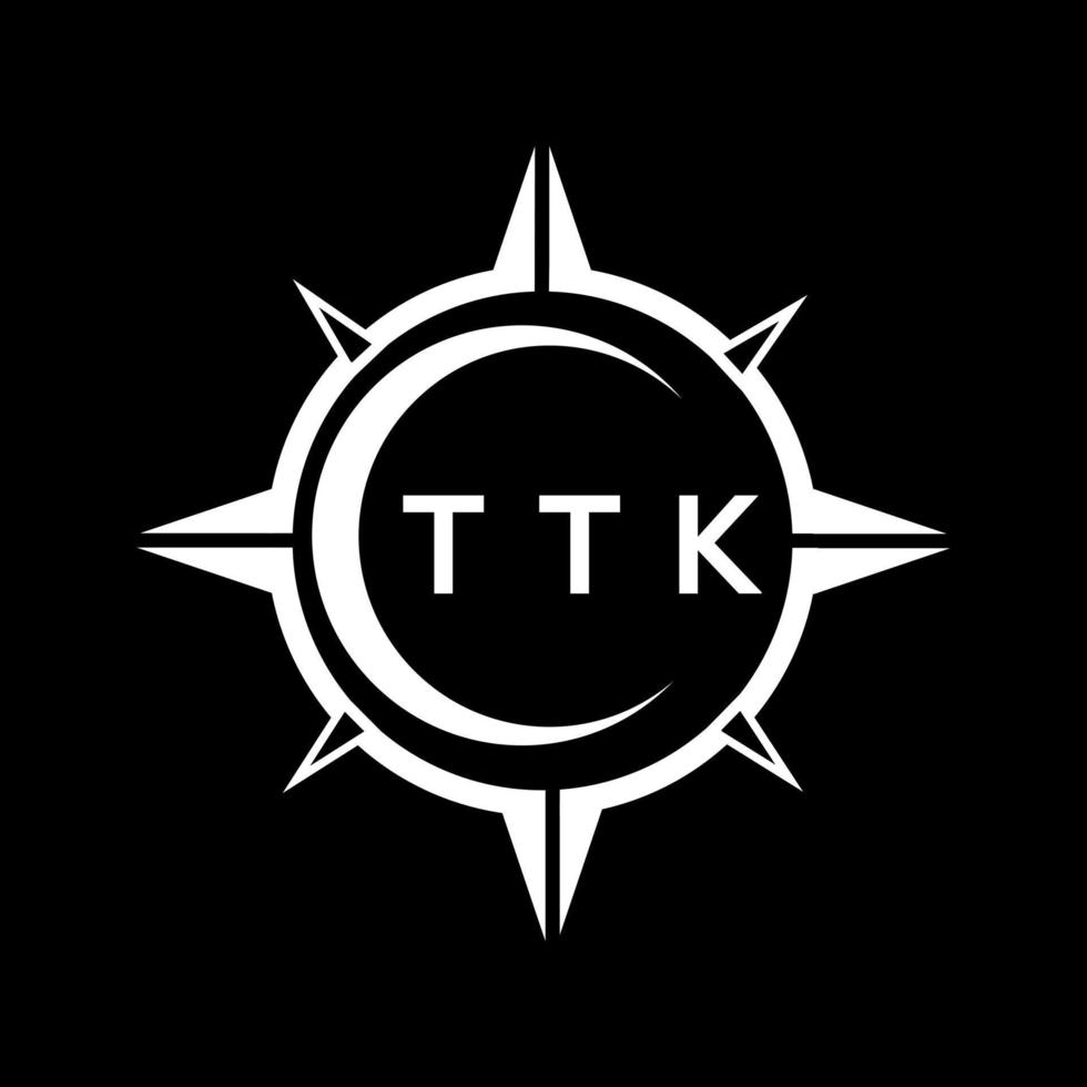 ttk abstract technologie logo ontwerp Aan zwart achtergrond. ttk creatief initialen brief logo concept. vector