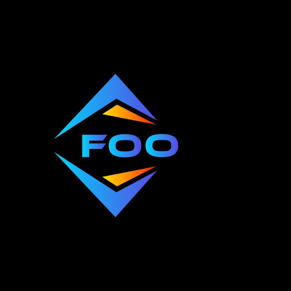 foo abstract technologie logo ontwerp Aan zwart achtergrond. foo creatief initialen brief logo concept. vector