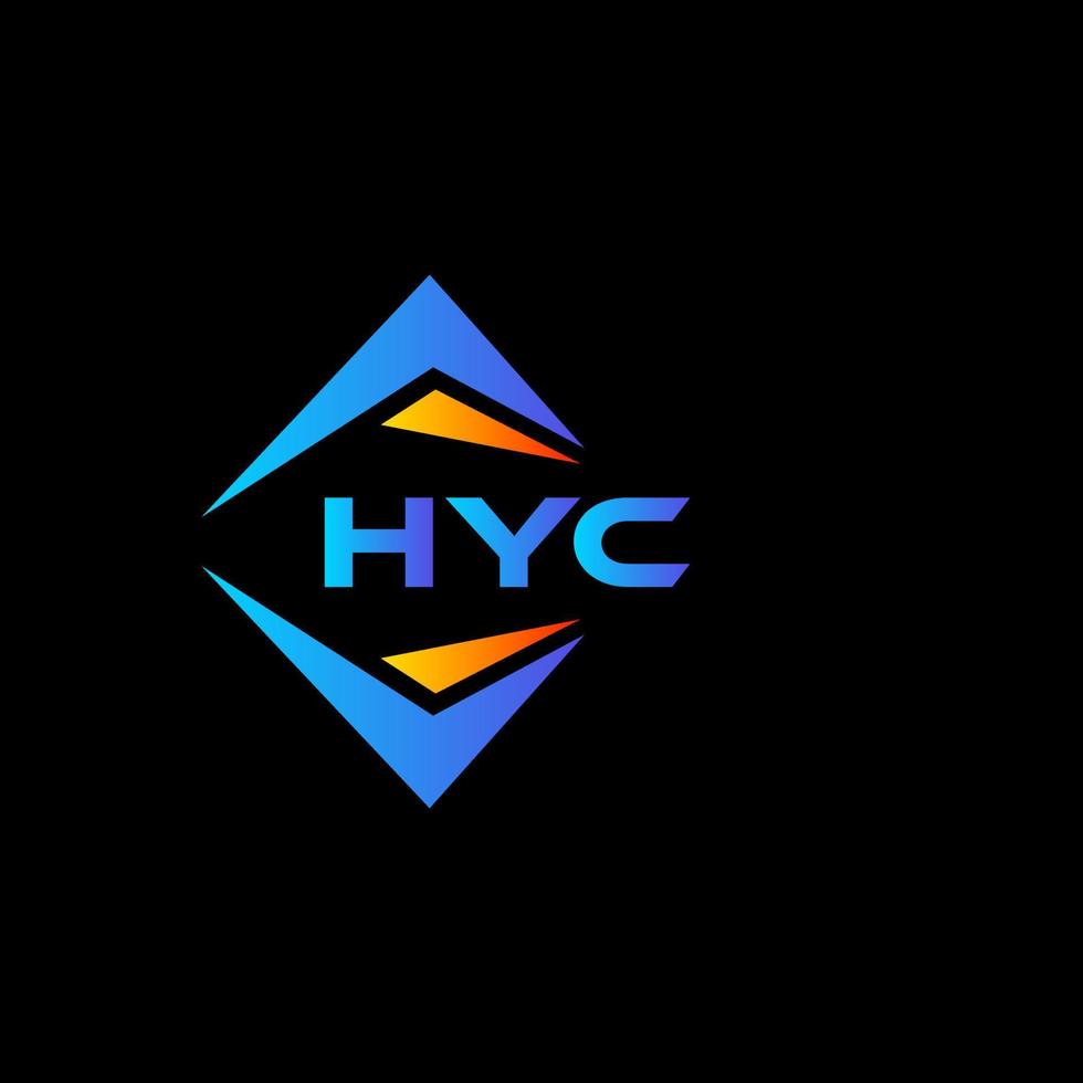 hyc abstract technologie logo ontwerp Aan zwart achtergrond. hyc creatief initialen brief logo concept. vector