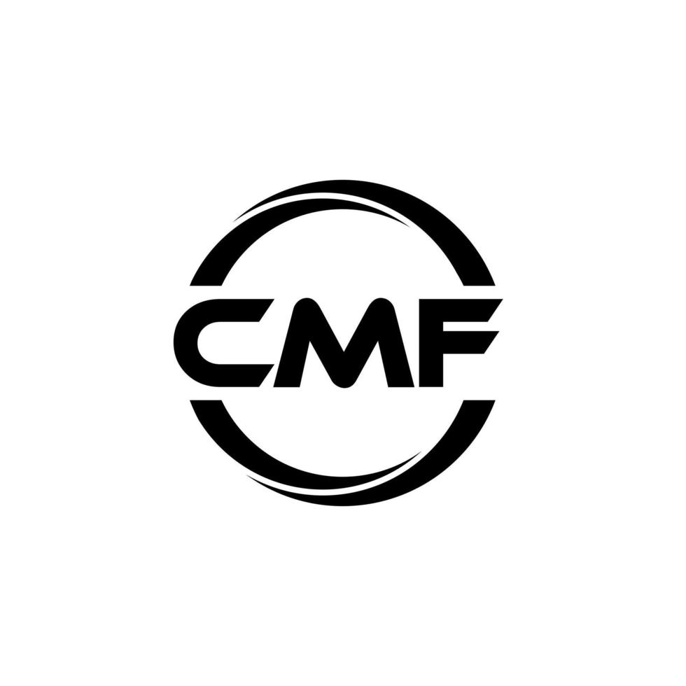 cmf brief logo ontwerp in illustratie. vector logo, schoonschrift ontwerpen voor logo, poster, uitnodiging, enz.