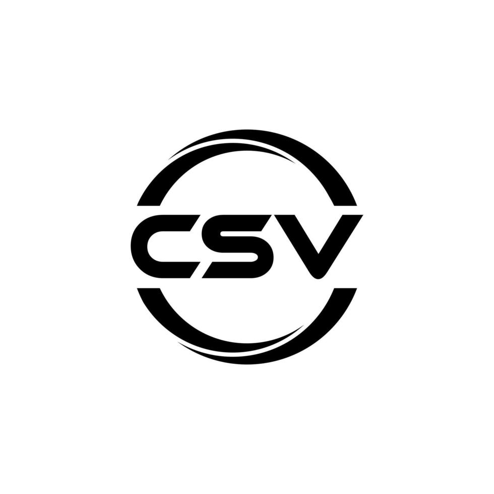 csv brief logo ontwerp in illustratie. vector logo, schoonschrift ontwerpen voor logo, poster, uitnodiging, enz.