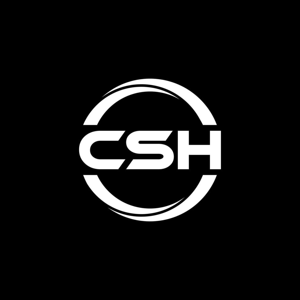 csh brief logo ontwerp in illustratie. vector logo, schoonschrift ontwerpen voor logo, poster, uitnodiging, enz.