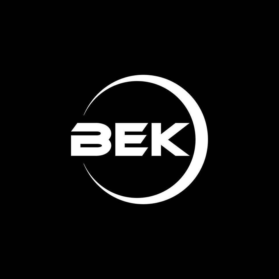 bek brief logo ontwerp in illustratie. vector logo, schoonschrift ontwerpen voor logo, poster, uitnodiging, enz.