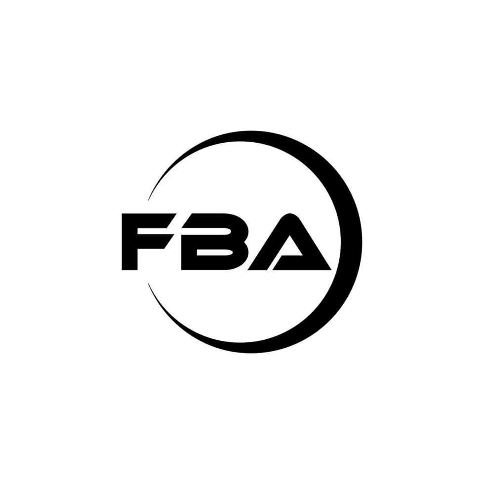 fba brief logo ontwerp in illustratie. vector logo, schoonschrift ontwerpen voor logo, poster, uitnodiging, enz.