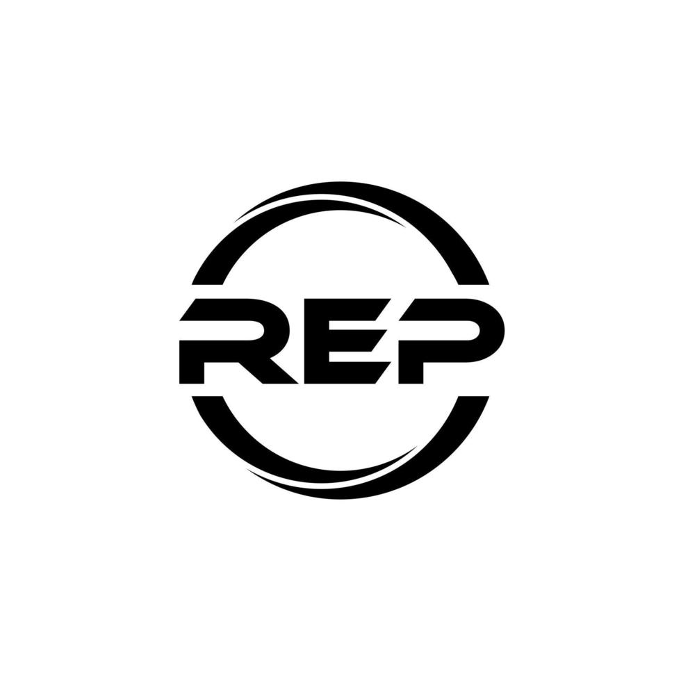 rep brief logo ontwerp in illustratie. vector logo, schoonschrift ontwerpen voor logo, poster, uitnodiging, enz.