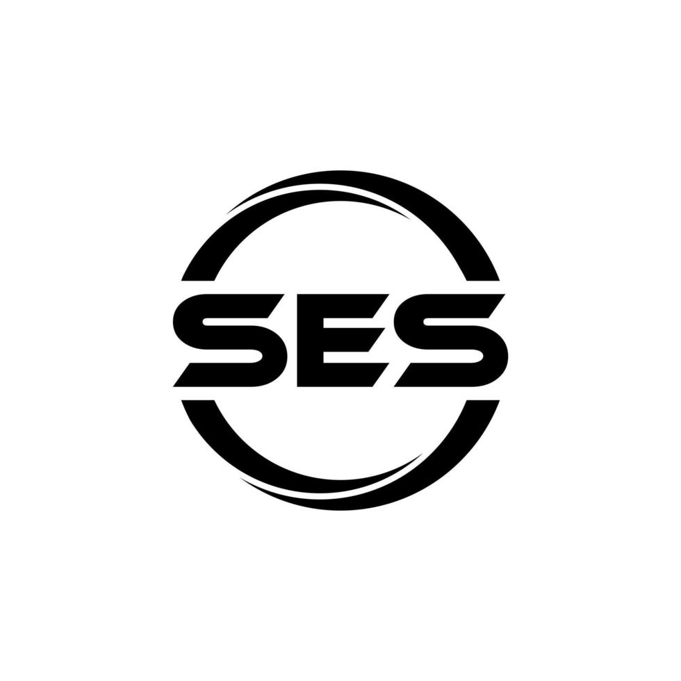 ses brief logo ontwerp in illustratie. vector logo, schoonschrift ontwerpen voor logo, poster, uitnodiging, enz.