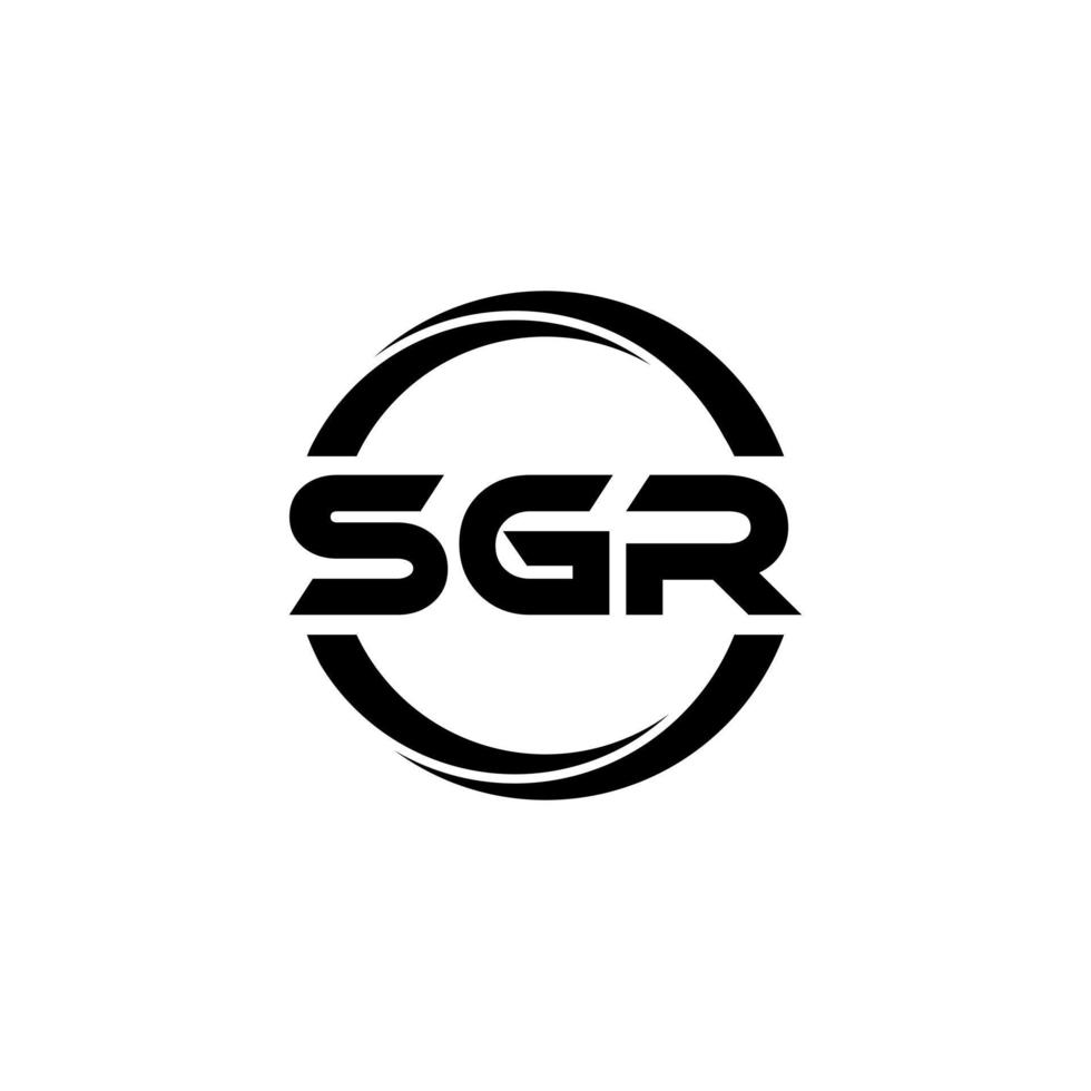 sgr brief logo ontwerp in illustratie. vector logo, schoonschrift ontwerpen voor logo, poster, uitnodiging, enz.