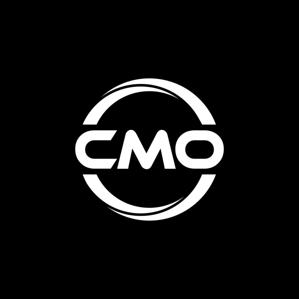 cmo brief logo ontwerp in illustratie. vector logo, schoonschrift ontwerpen voor logo, poster, uitnodiging, enz.