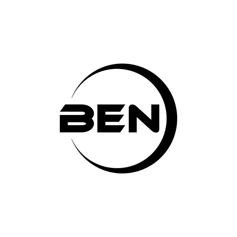 ben brief logo ontwerp in illustratie. vector logo, schoonschrift ontwerpen voor logo, poster, uitnodiging, enz.