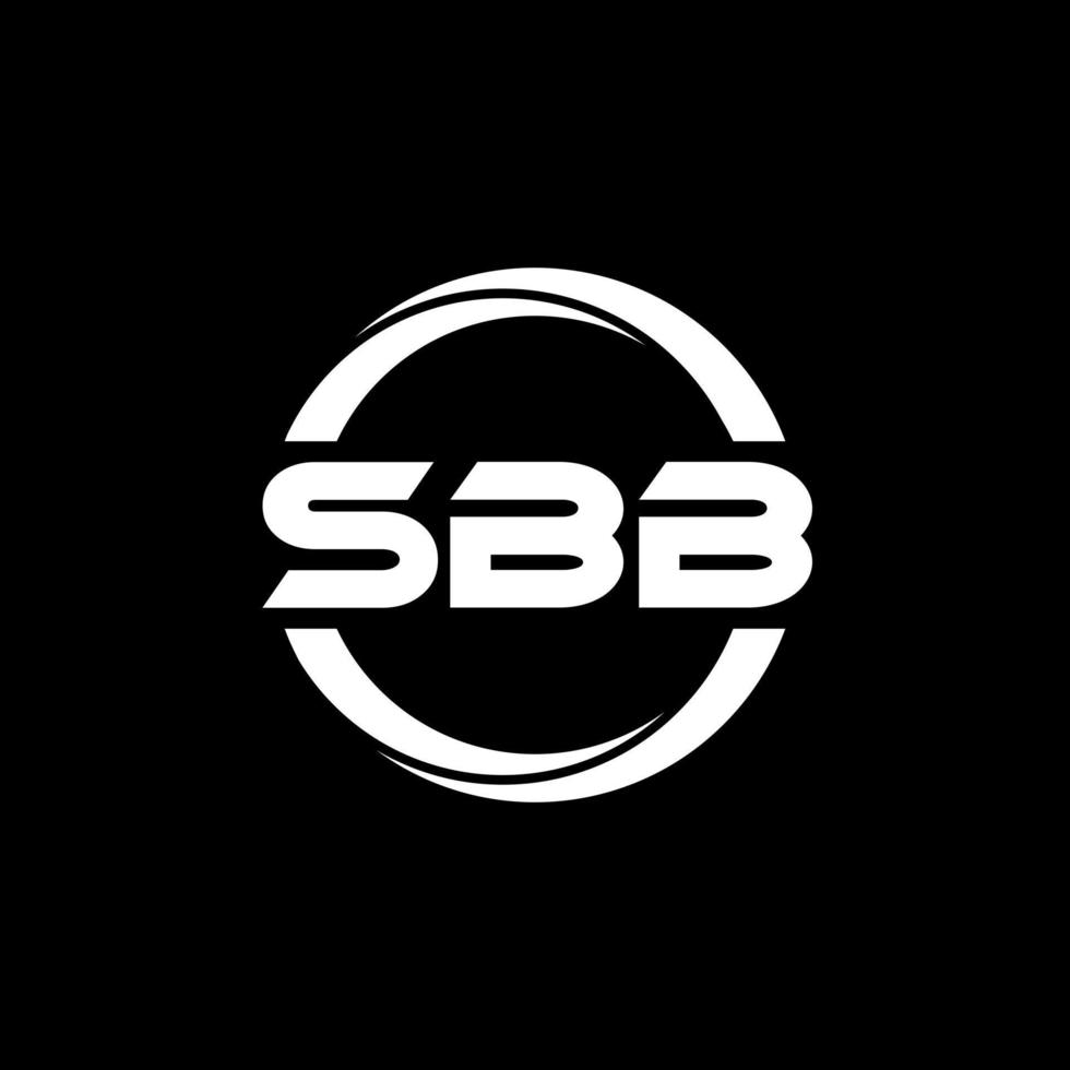 sbb brief logo ontwerp in illustratie. vector logo, schoonschrift ontwerpen voor logo, poster, uitnodiging, enz.