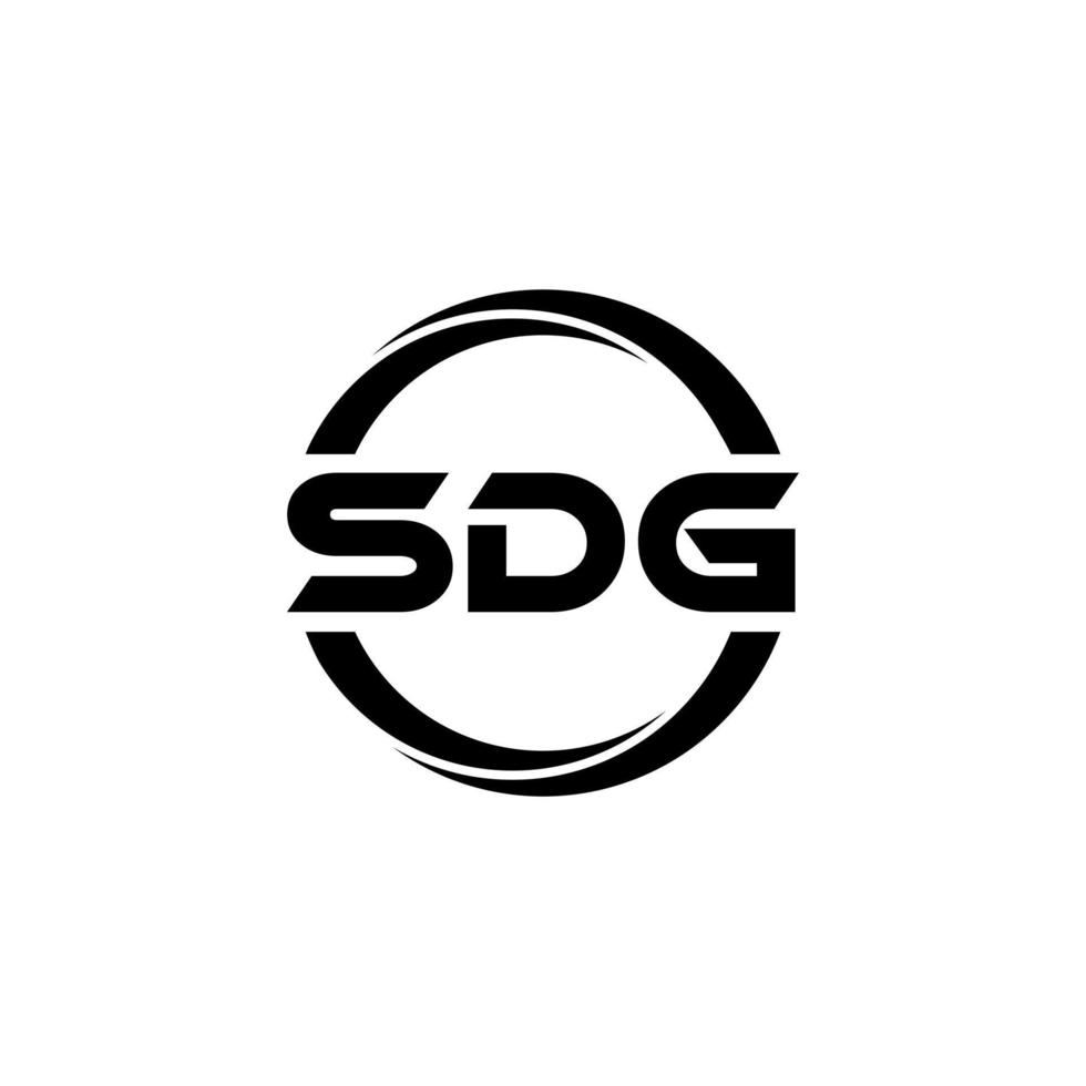 sdg brief logo ontwerp in illustratie. vector logo, schoonschrift ontwerpen voor logo, poster, uitnodiging, enz.