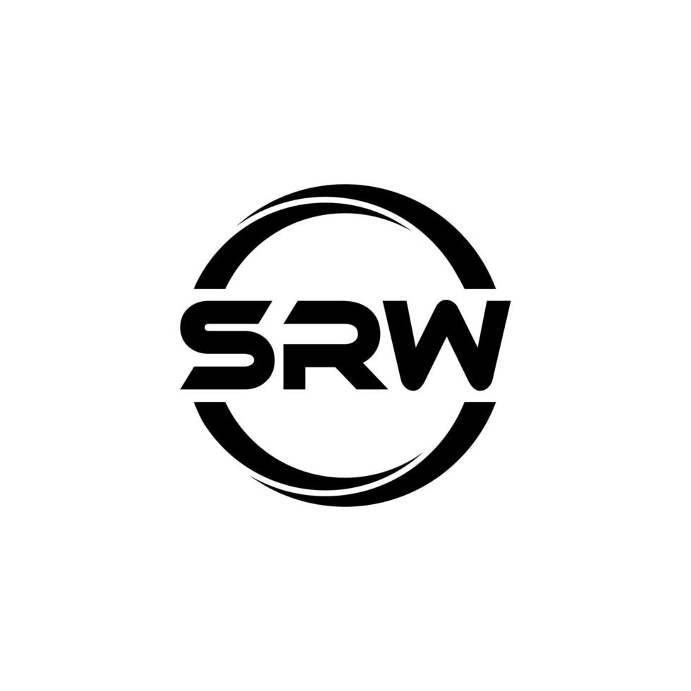 srw brief logo ontwerp in illustratie. vector logo, schoonschrift ontwerpen voor logo, poster, uitnodiging, enz.