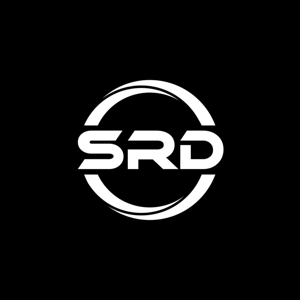 srd brief logo ontwerp in illustratie. vector logo, schoonschrift ontwerpen voor logo, poster, uitnodiging, enz.