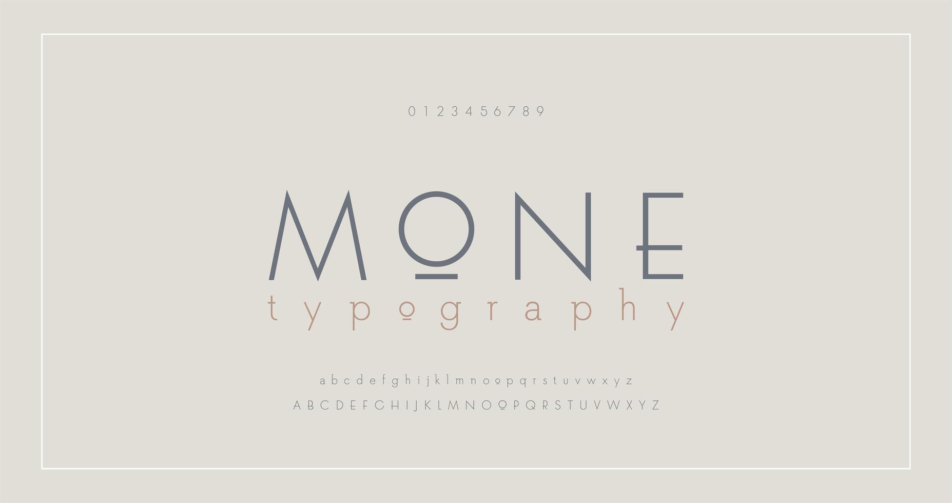 abstracte dunne lijn lettertype alfabet set vector