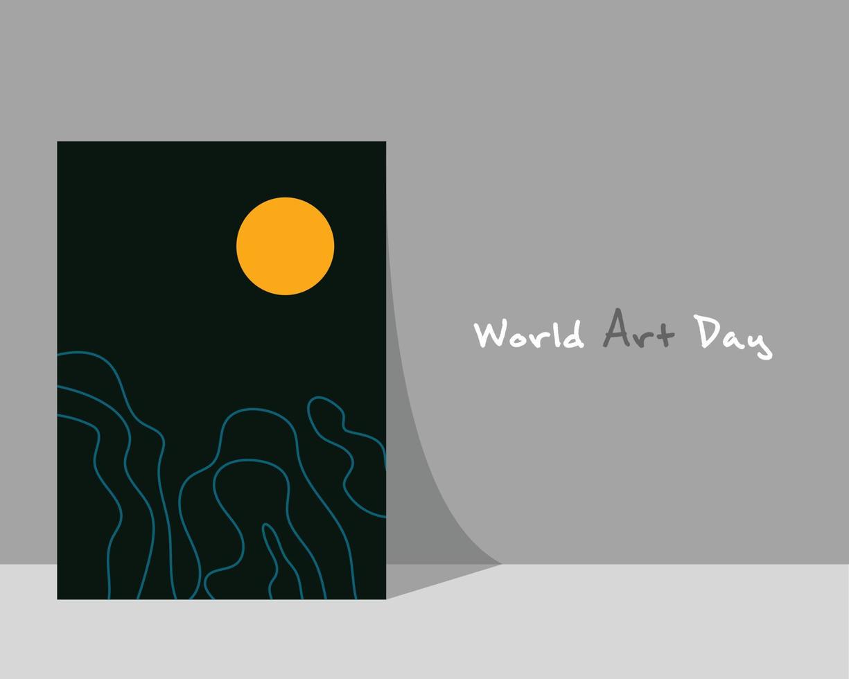 wereld kunst dag illustratie vlak vector