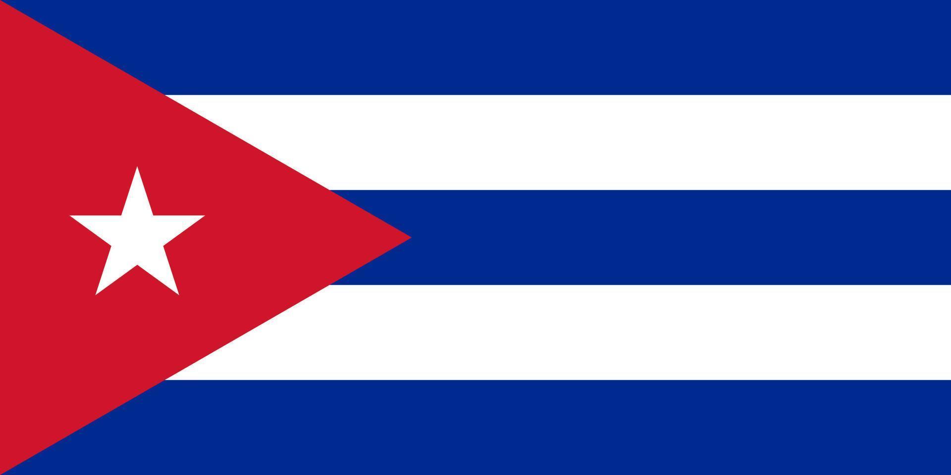 Cuba vlag eenvoudige illustratie voor onafhankelijkheidsdag of verkiezing vector