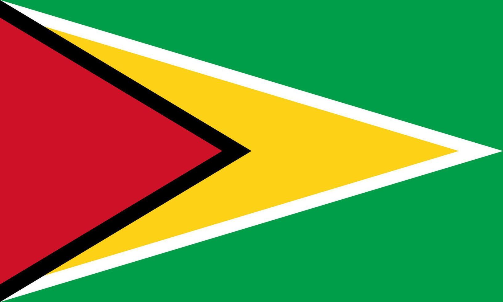 Guyana vlag eenvoudige illustratie voor onafhankelijkheidsdag of verkiezing vector