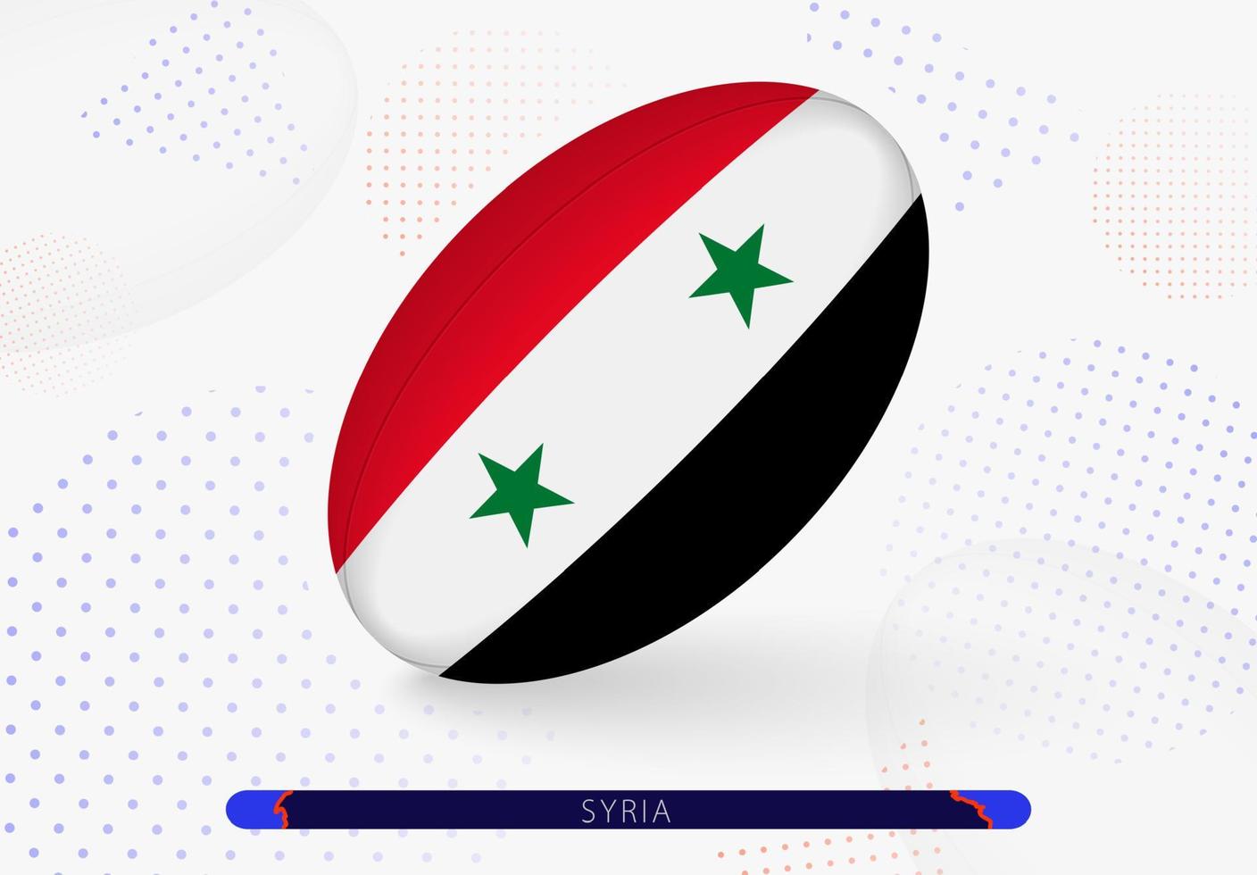 rugby bal met de vlag van Syrië Aan het. uitrusting voor rugby team van Syrië. vector