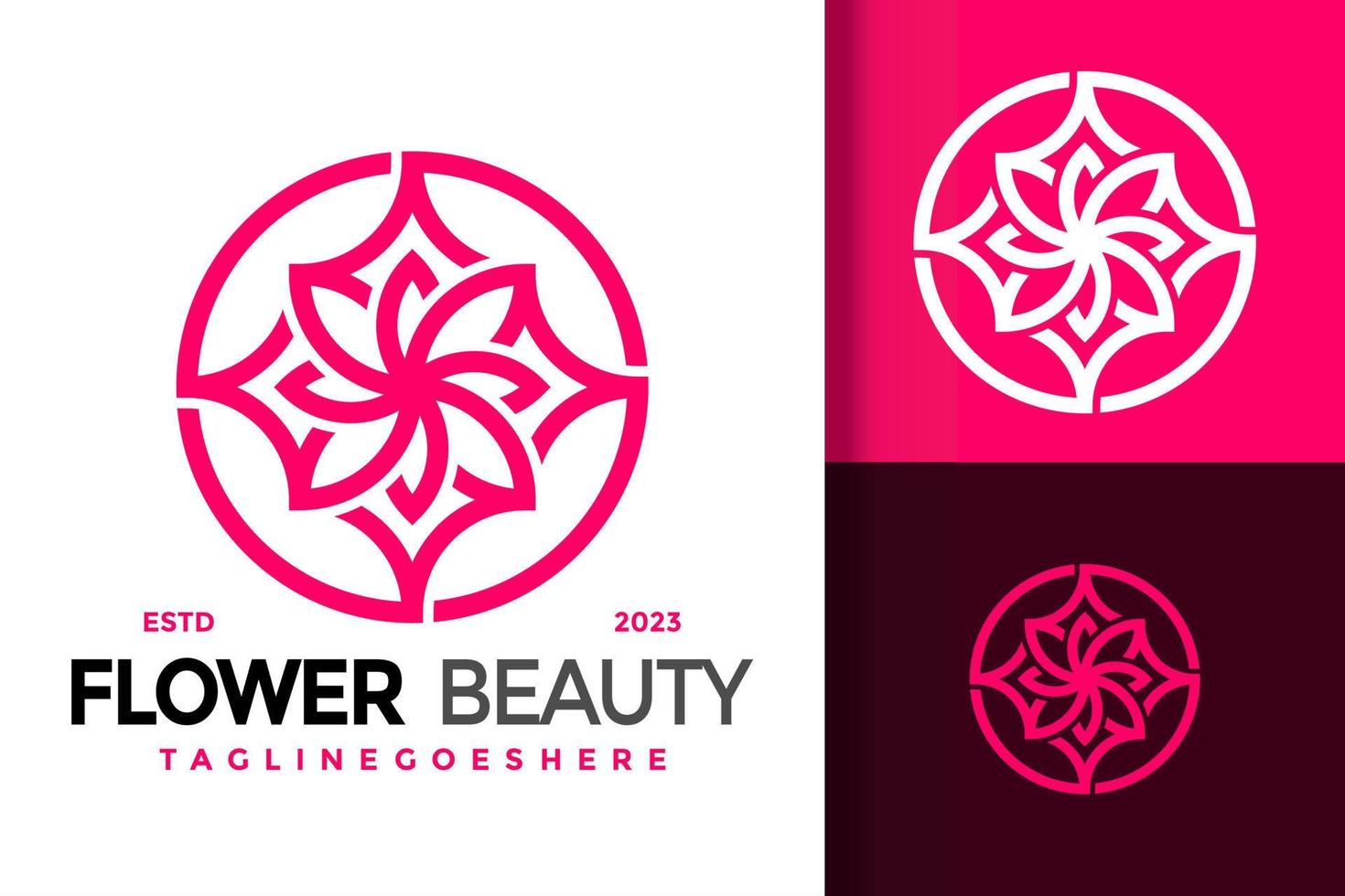 bloem schoonheid roos logo logos ontwerp element voorraad vector illustratie sjabloon