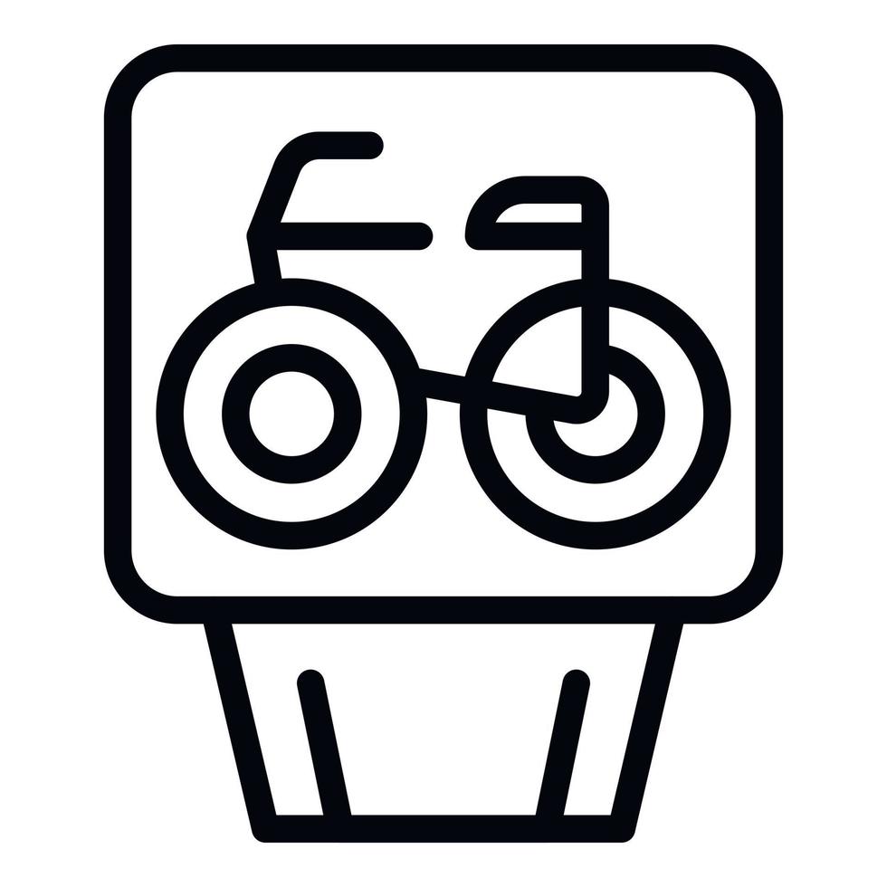 fiets teken icoon schets vector. veiligheid sleutel vector