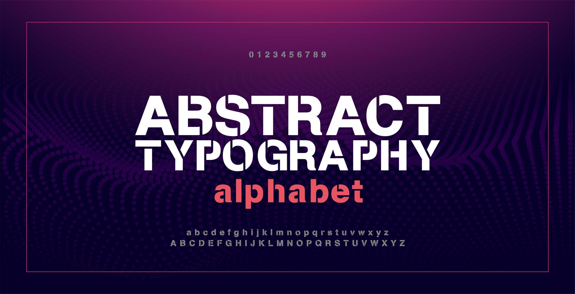 abstracte moderne alfabetlettertypen en cijfers vector