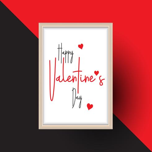 Valentijnsdag frame achtergrond vector