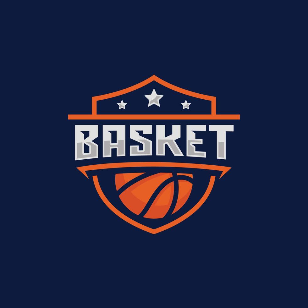 basketbal team embleem logo ontwerp vectorillustratie vector