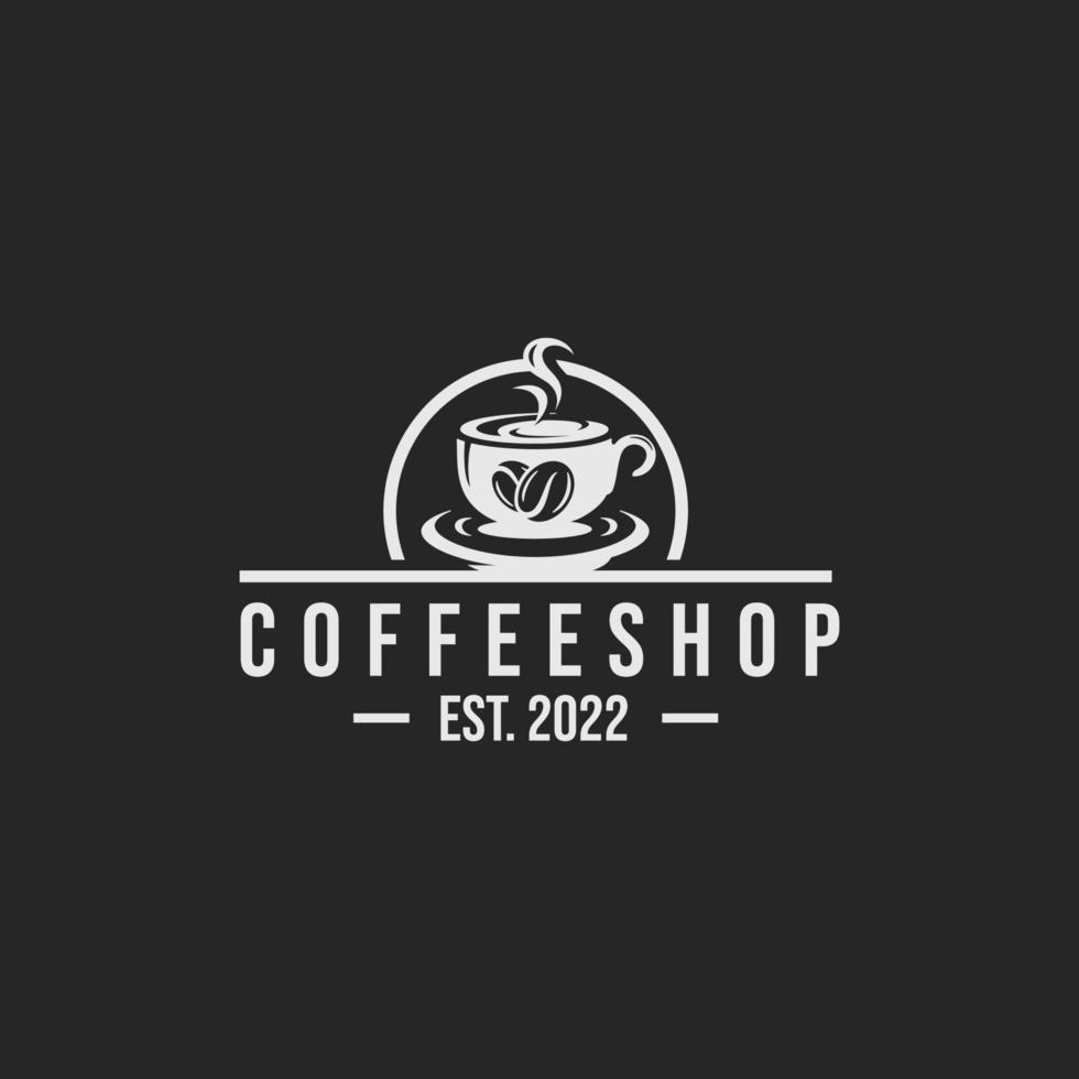 koffie winkel logo ontwerp vector