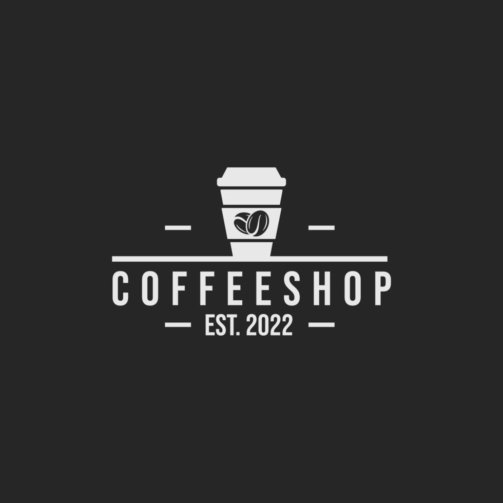 koffie winkel logo ontwerp vector