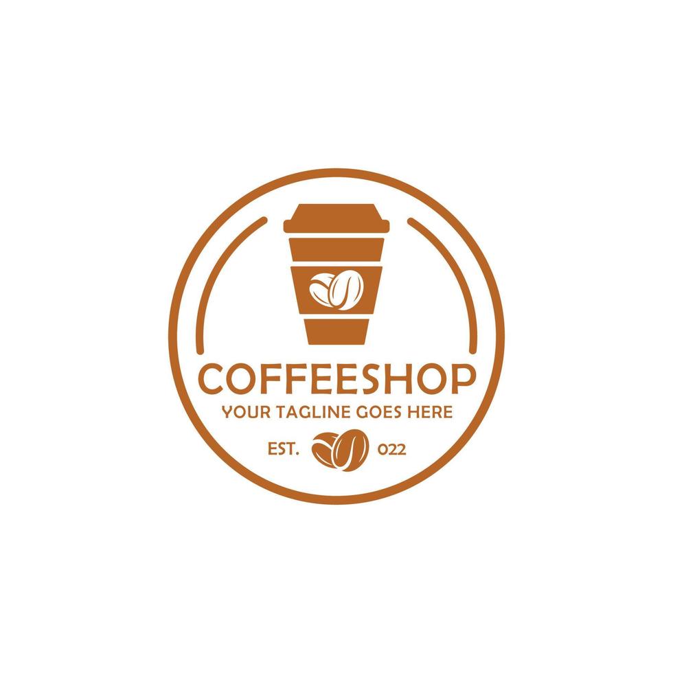 koffie winkel logo ontwerp vector