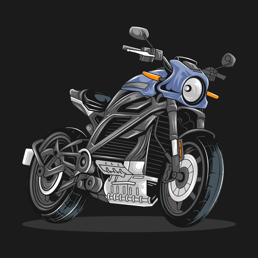 coole biker sportfiets. bewerkbare lagen vectorillustraties vector