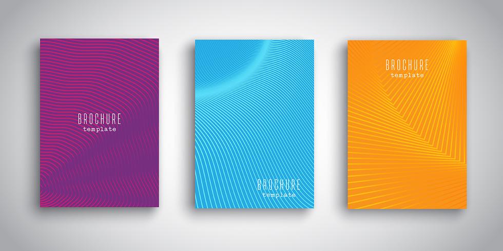 Brochure-sjablonen met abstracte ontwerpen vector