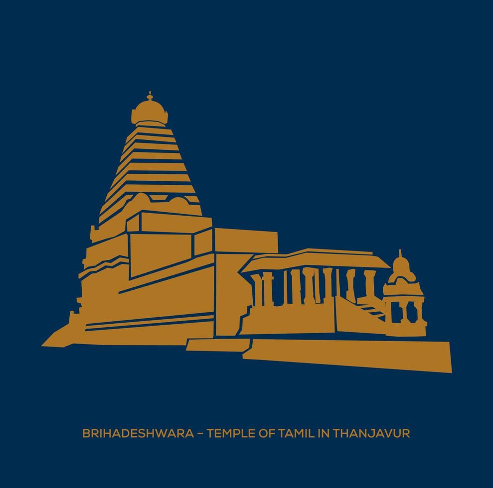 brihadeeswara tempel thanjavur icoon. brihadeeswara tempel icoon. vector