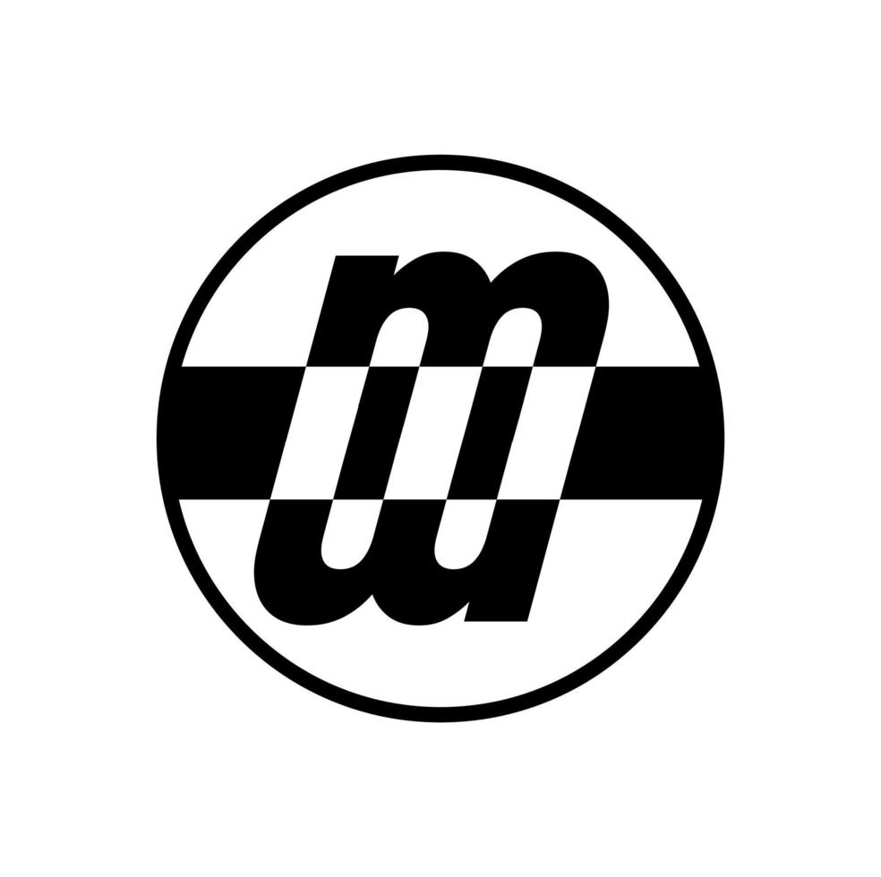 mm brieven monogram. mm bedrijf naam typfout. vector