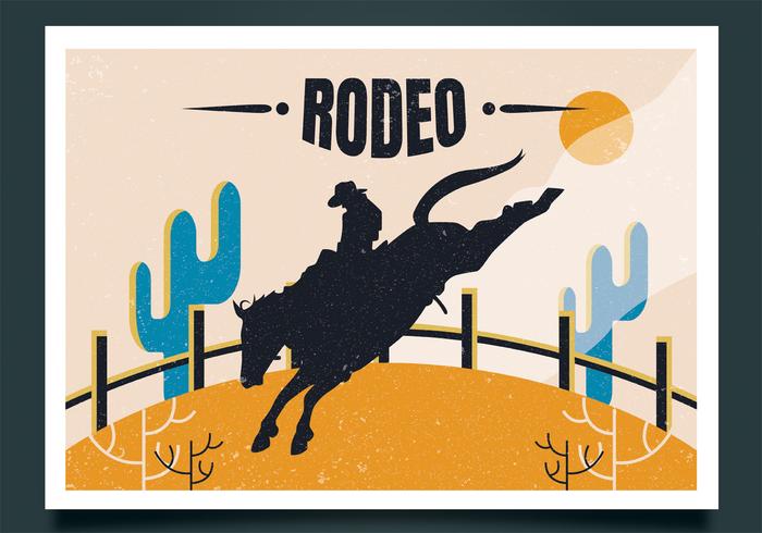 rodeo flyer vector ontwerp