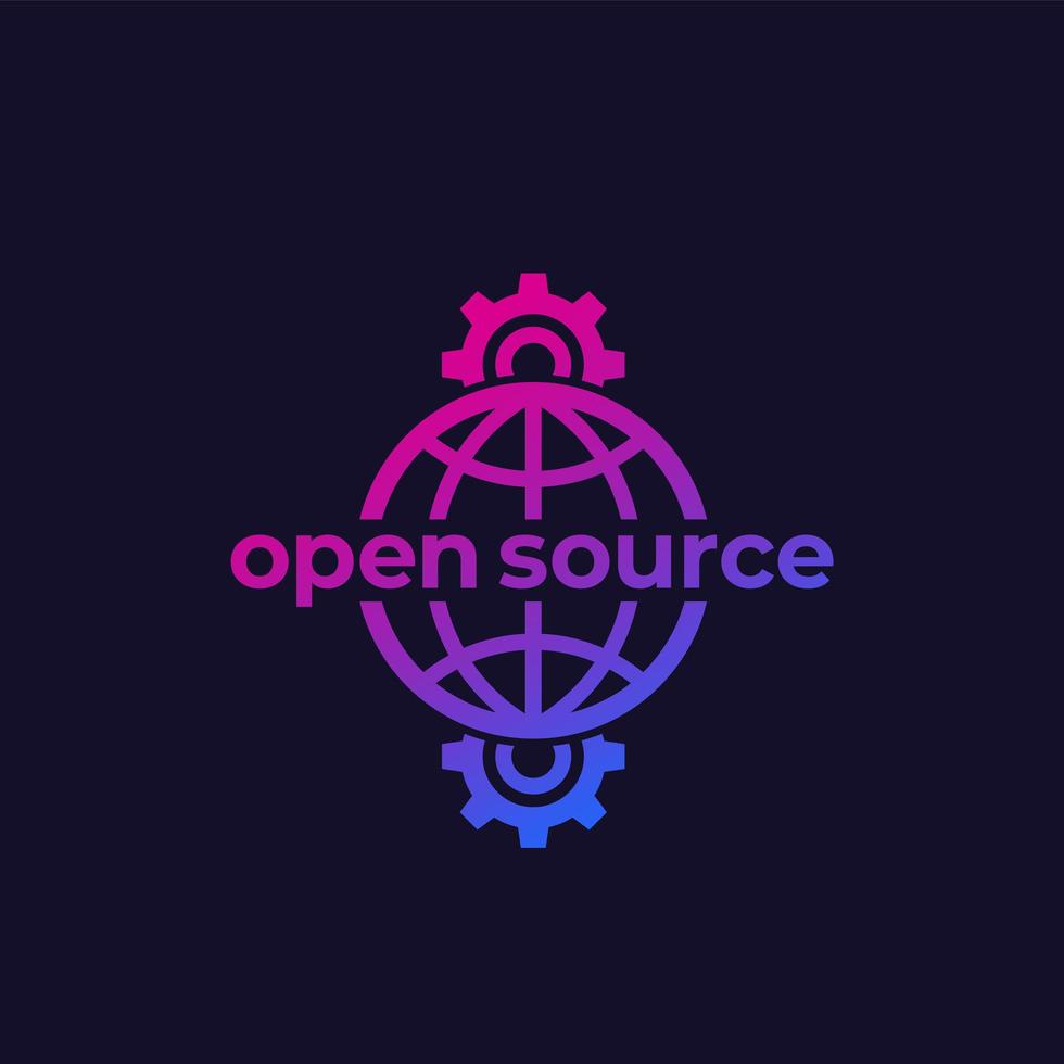 open source software vector pictogram