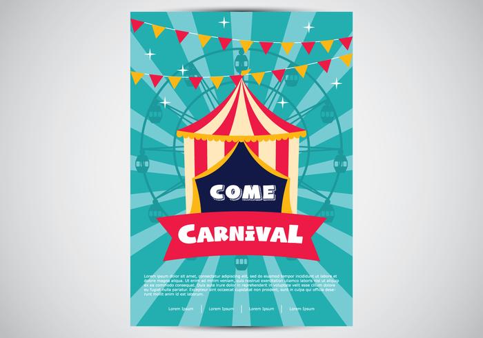 Retro carnaval-poster vector