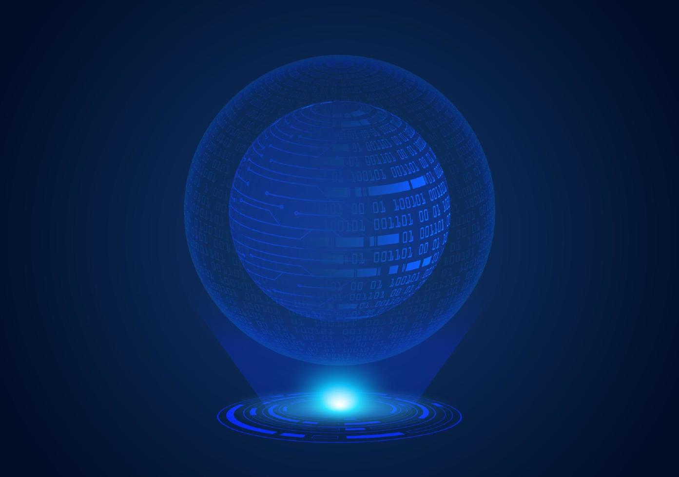 blauw modern holografische wereldbol vector