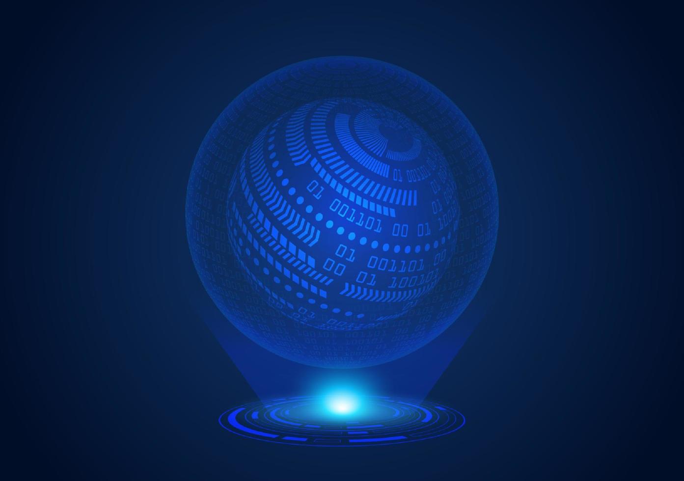 blauw modern holografische wereldbol vector