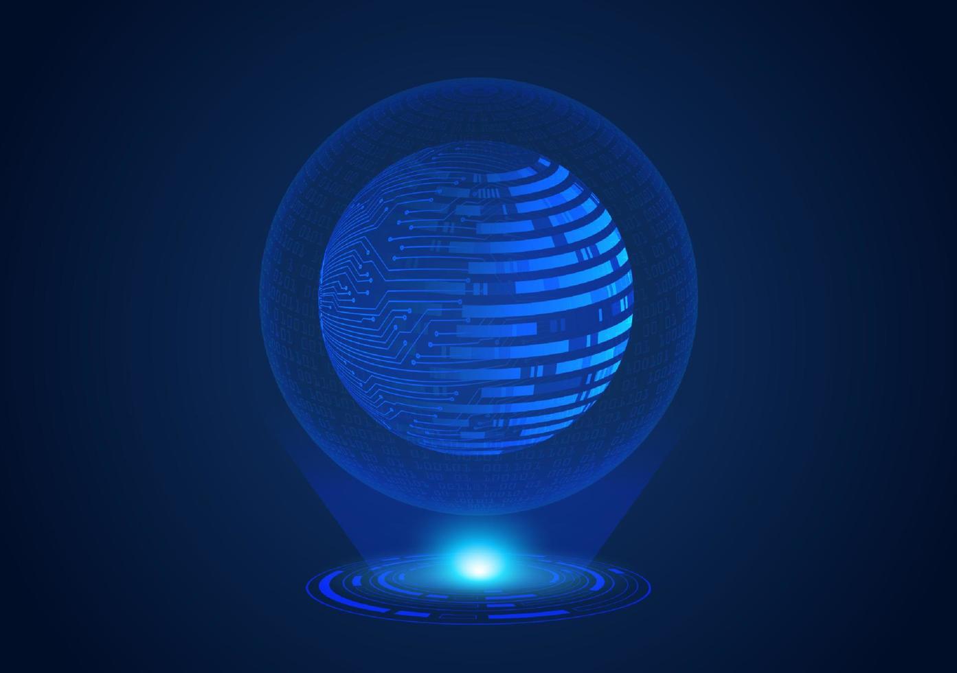 blauw modern holografische wereldbol vector