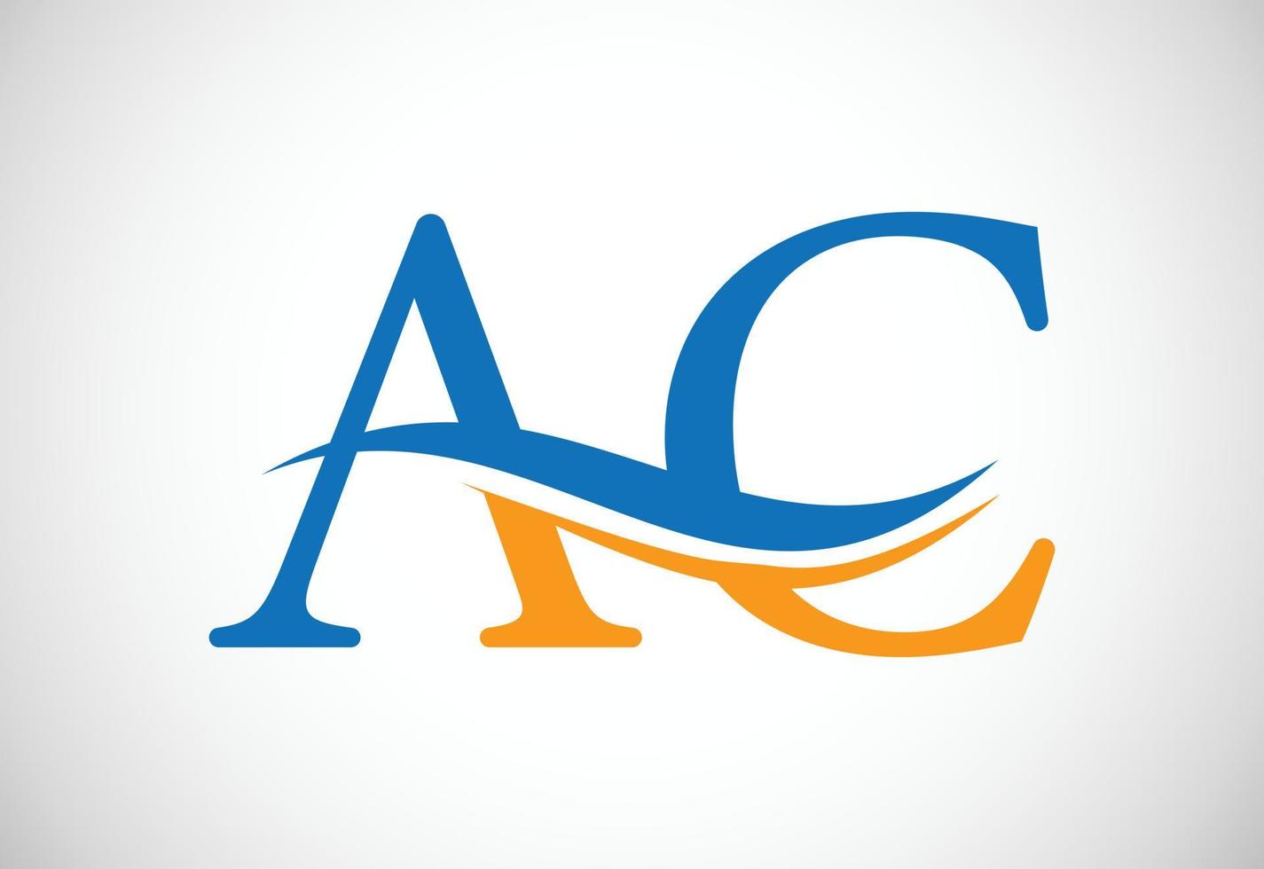 eerste ac brief logo ontwerp, vector ontwerp concept