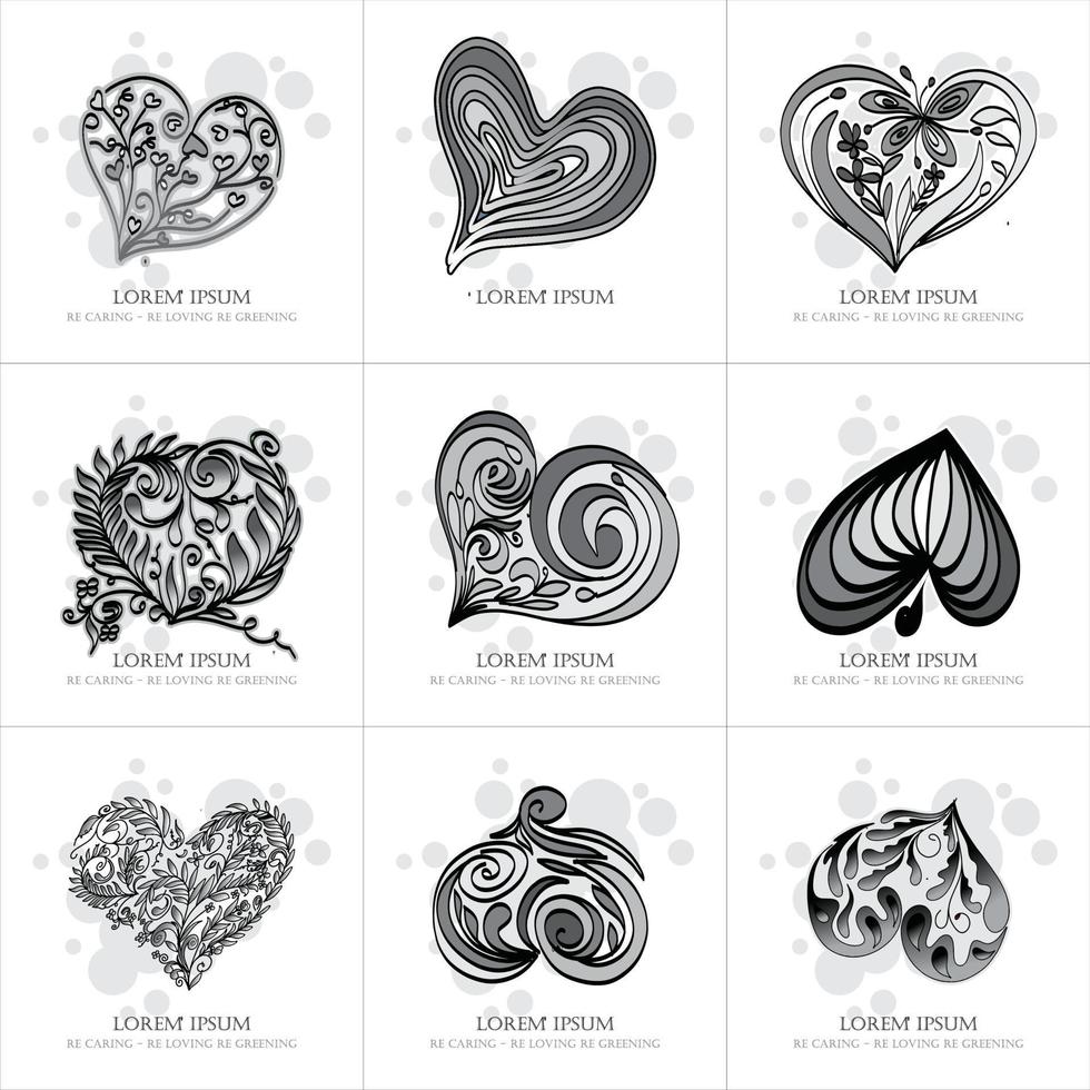 liefde icoon hart decoratief. logo van hart. liefde icoon vector