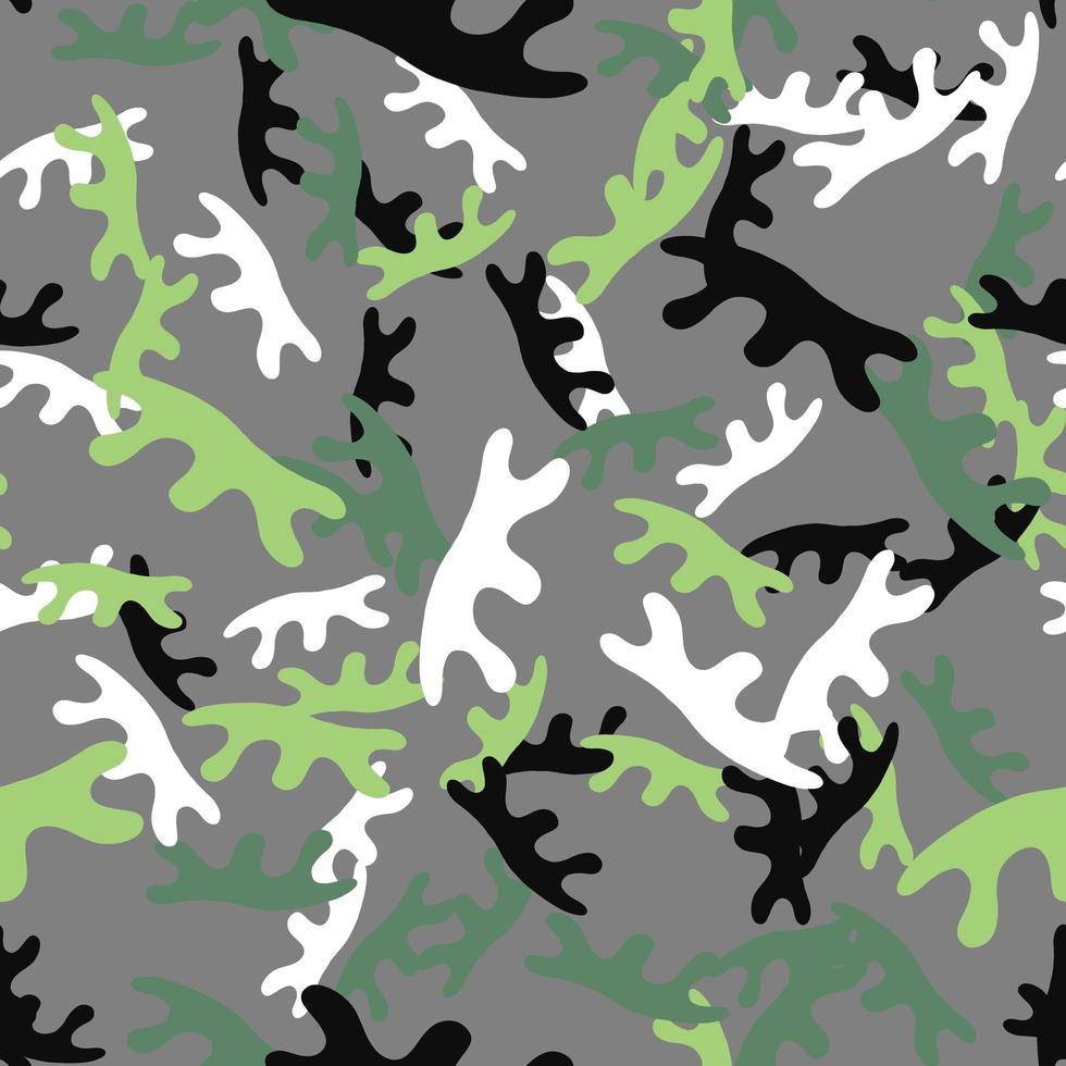 vector naadloze structuurpatroon als achtergrond. hand getrokken, grijze, groene, zwarte, witte kleuren.