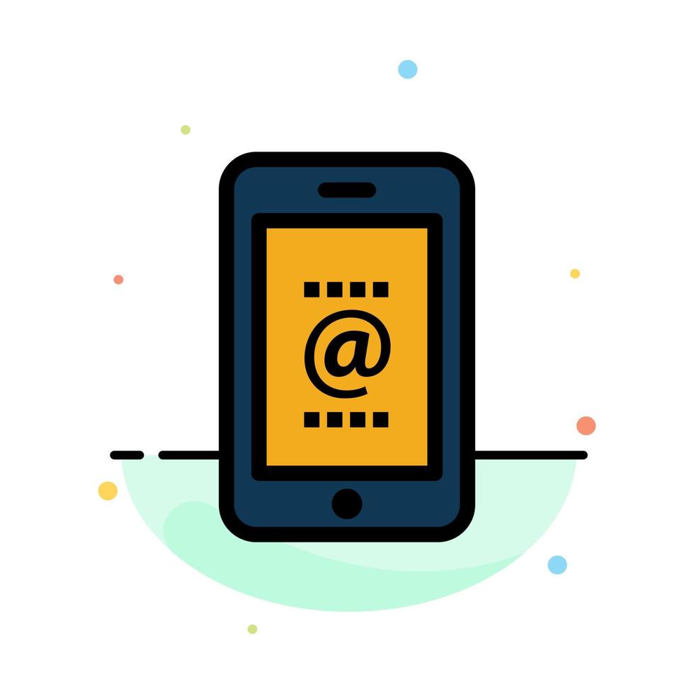 mobiel mail ID kaart telefoon abstract vlak kleur icoon sjabloon vector