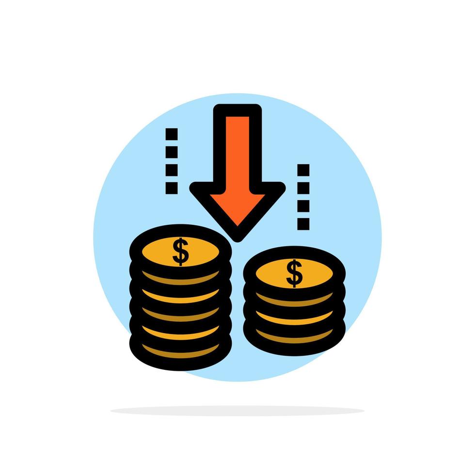 geld overdracht fonds analyse abstract cirkel achtergrond vlak kleur icoon vector