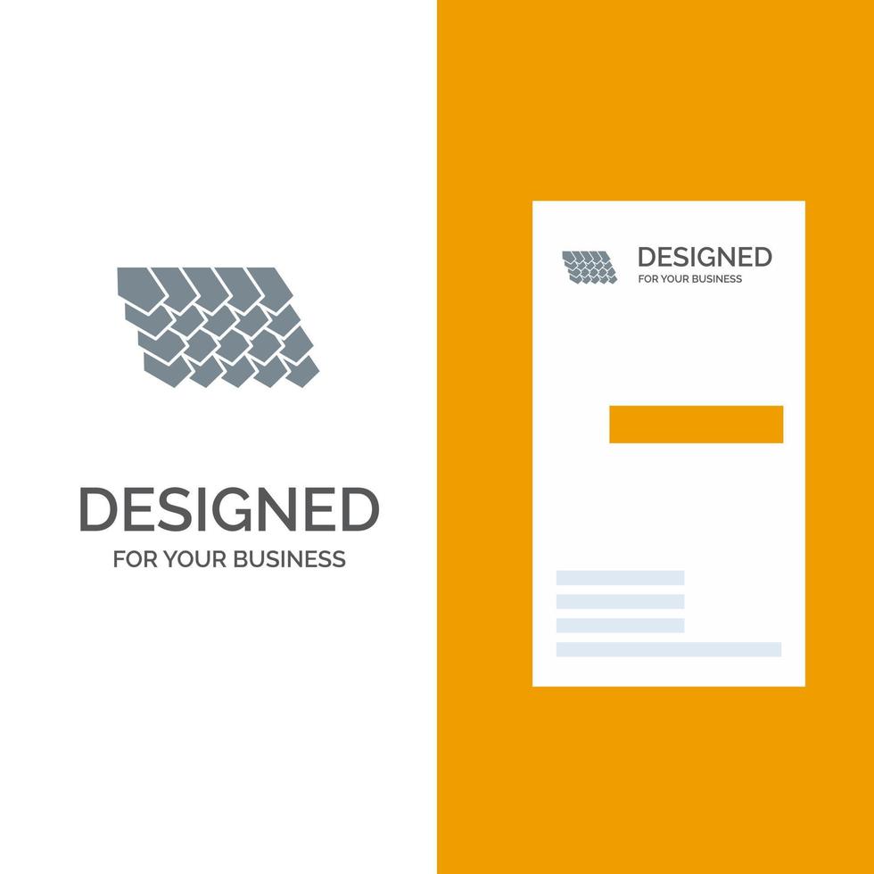 dak tegel top bouw grijs logo ontwerp en bedrijf kaart sjabloon vector