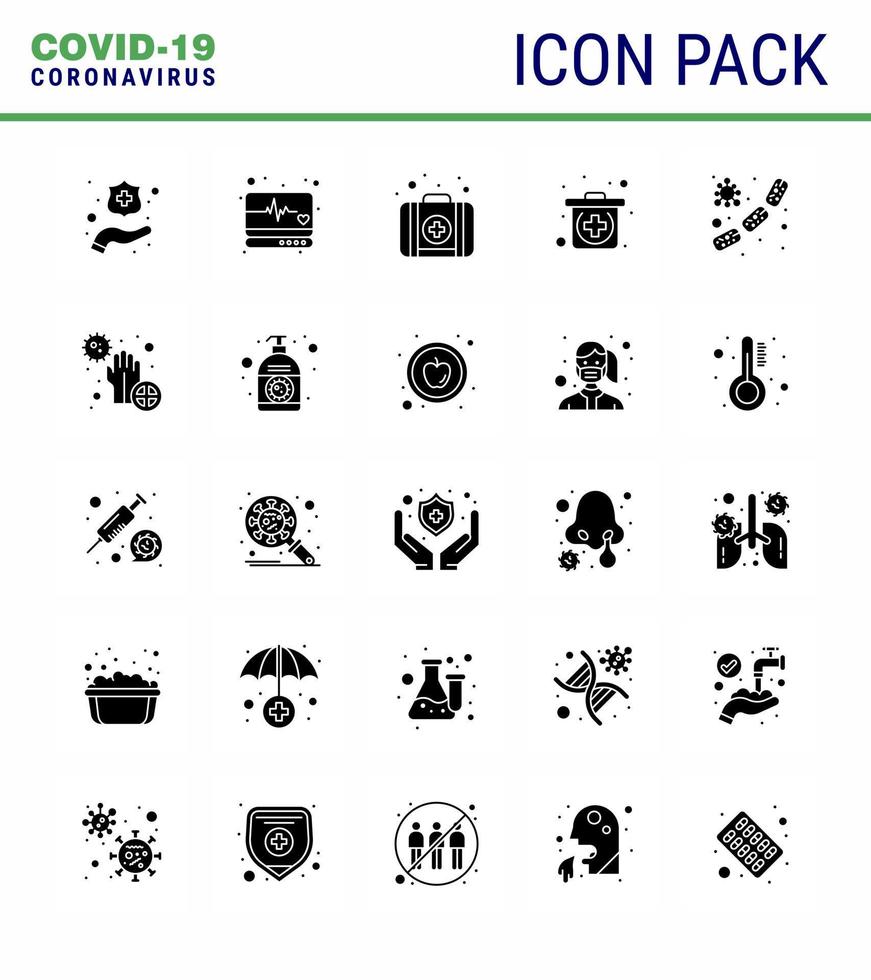 corona virus ziekte 25 solide glyph icoon pak zuigen net zo ziekte covid uitrusting bloed microbe virale coronavirus 2019november ziekte vector ontwerp elementen