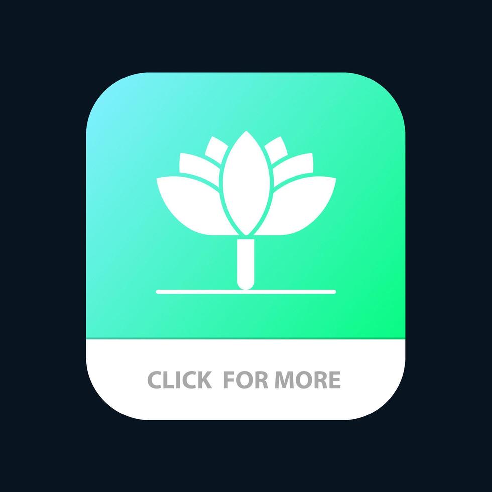 bloem voorjaar bloem tulp mobiel app knop android en iOS glyph versie vector