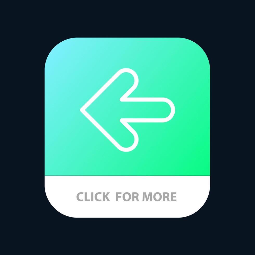 pijl pijlen terug punt terug mobiel app knop android en iOS lijn versie vector